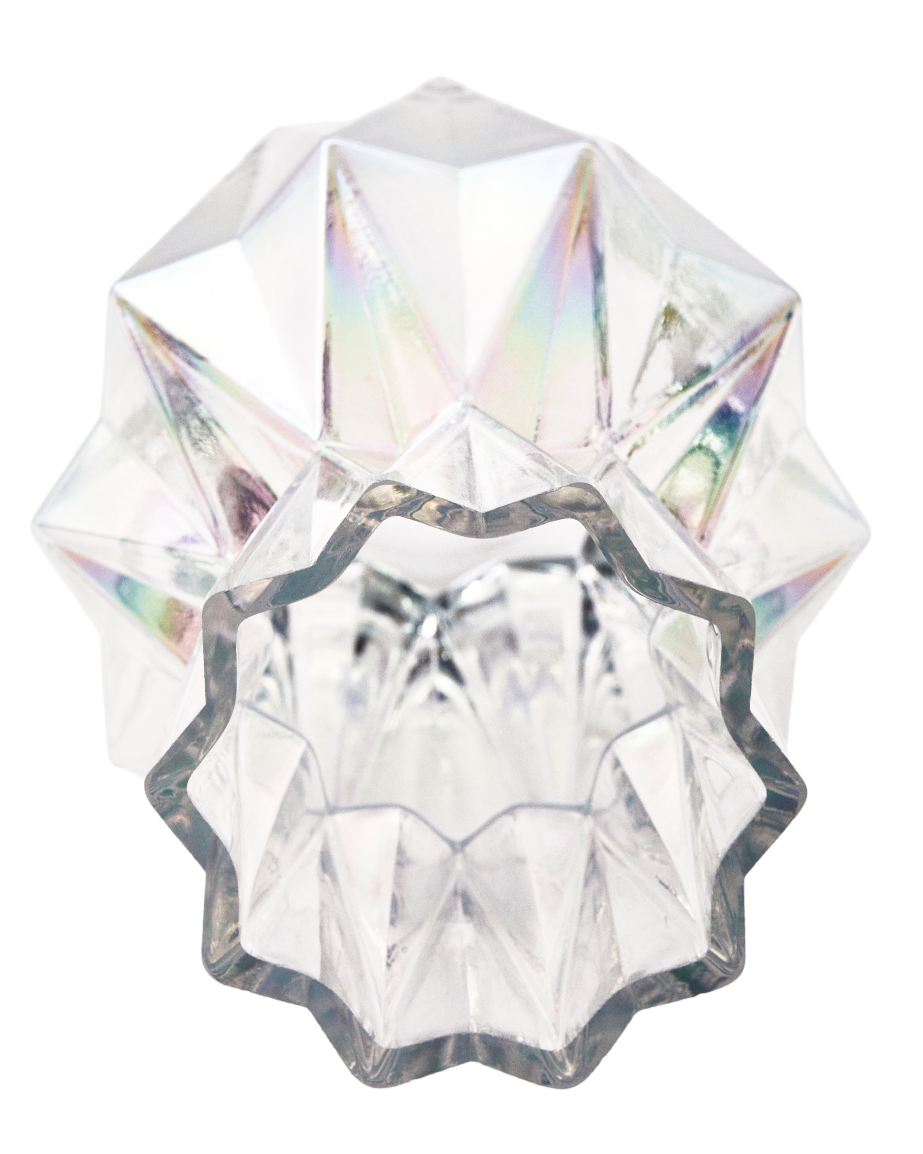 Glass Folds vase, S - multi